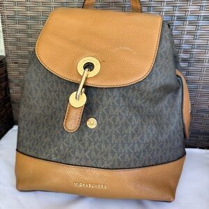 Michael Kors Tan and Black Backpack